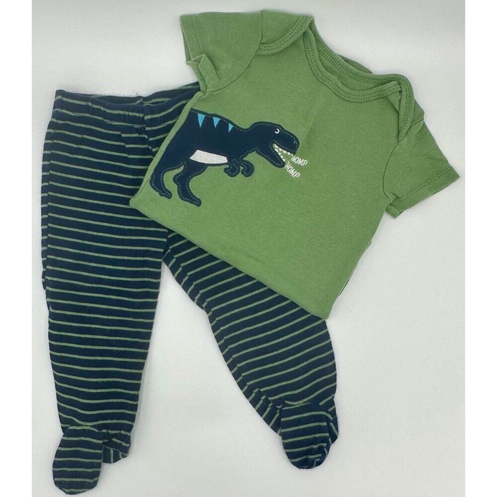 Carter’s Chomp Dino Set Size 6 Months Green Blue Boys (792)
